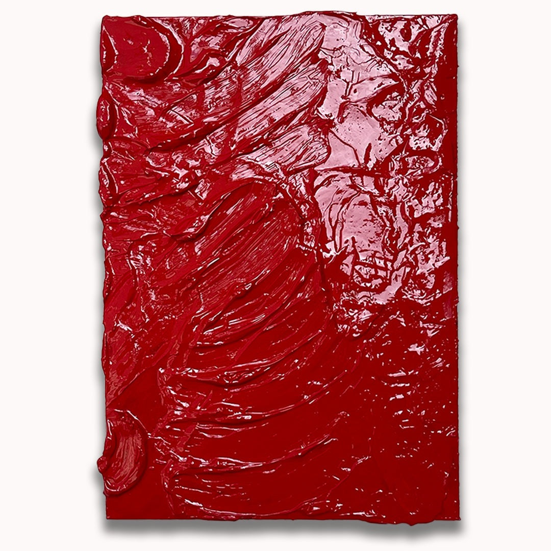 Red Impasto 1 - Original painting by Tory Burke – Studio Elwood
