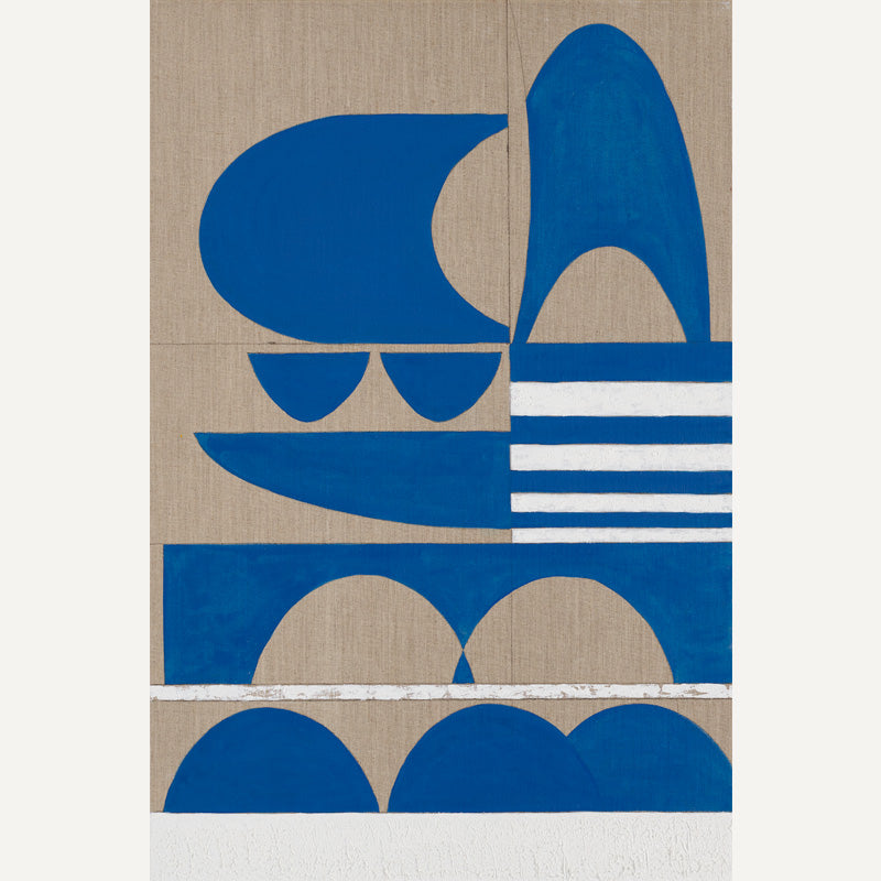 Greek Blue Stucco - Original Abstract Artwork