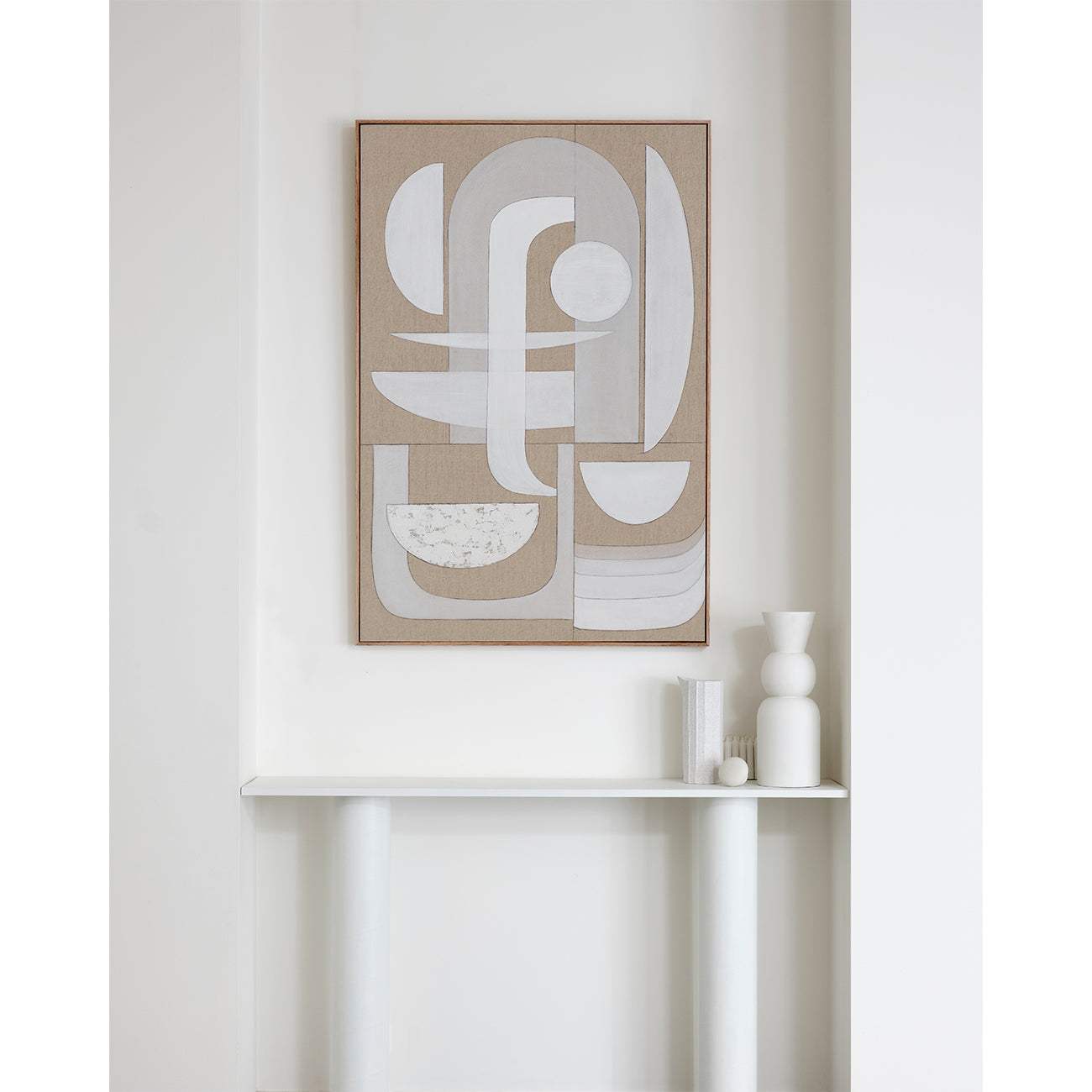 Ivory - Giclee print artwork framed in raw oak