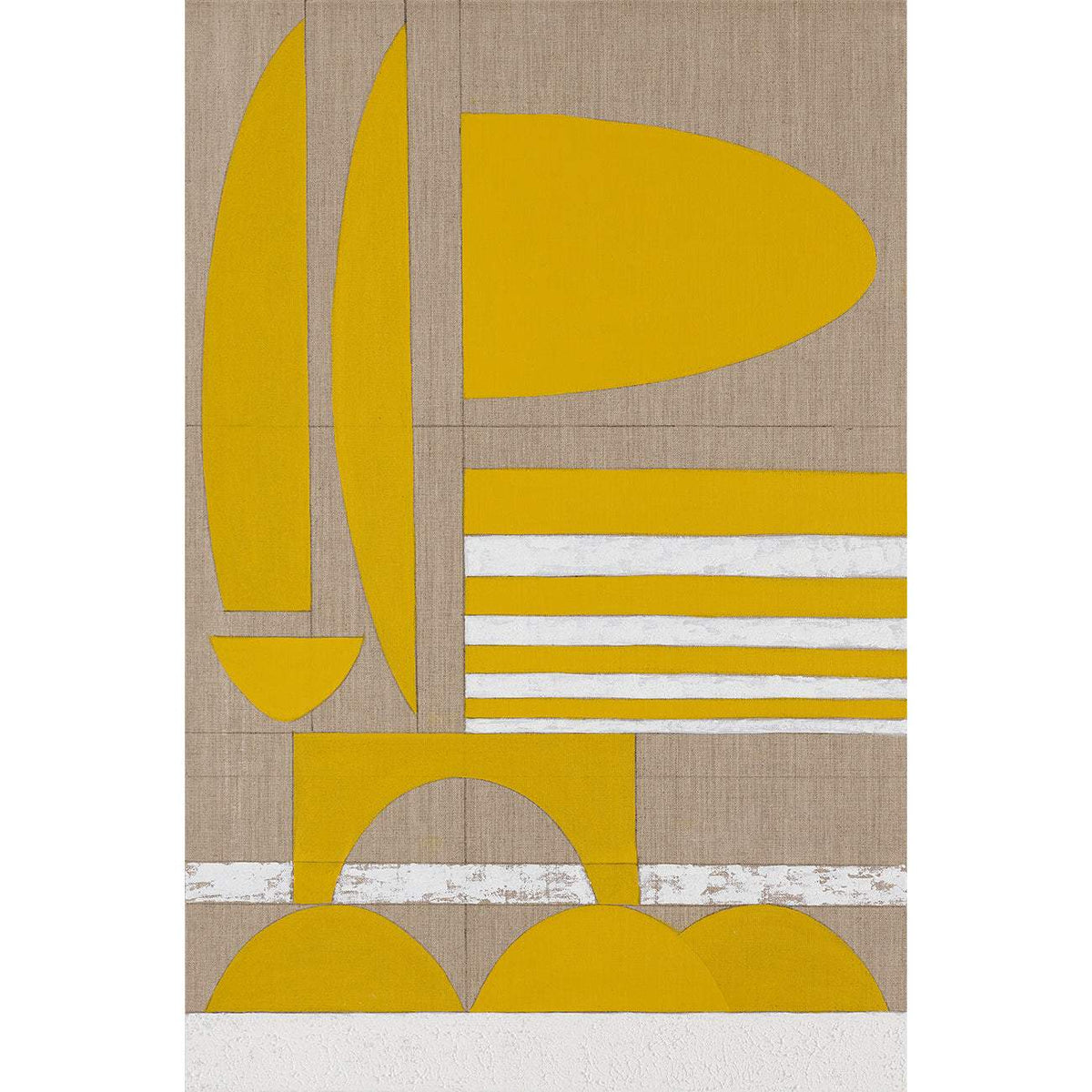Yellow Stucco - Original oil painting by Tory Burke
