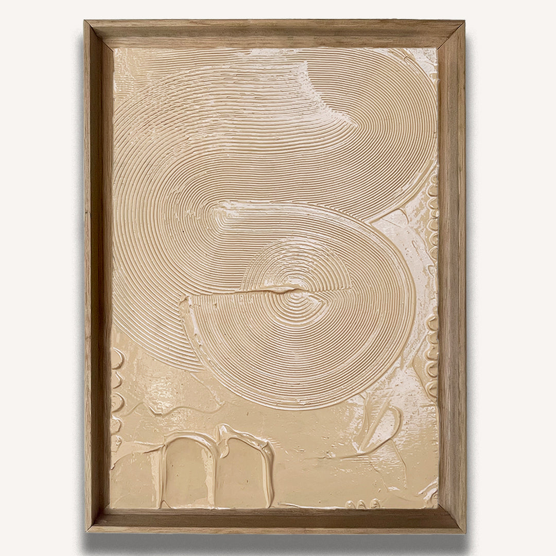 Peach Comb 3 Impasto - Original painting by Tory Burke