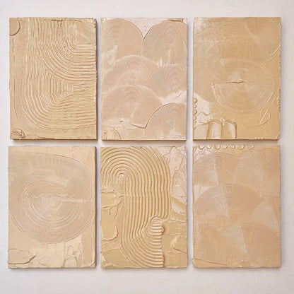 Peach Comb 3 Impasto - Original painting by Tory Burke