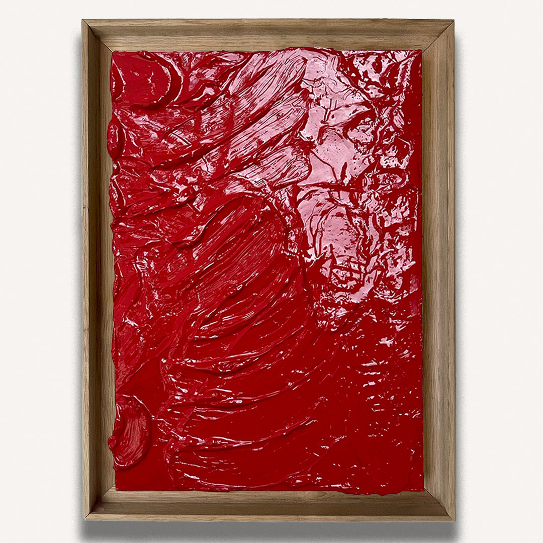 Red Impasto 1 - Original painting by Tory Burke – Studio Elwood