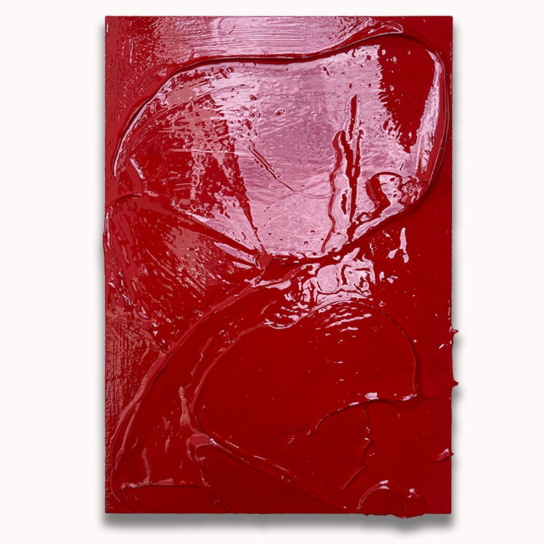 Red Impasto 2 - Original painting by Tory Burke
