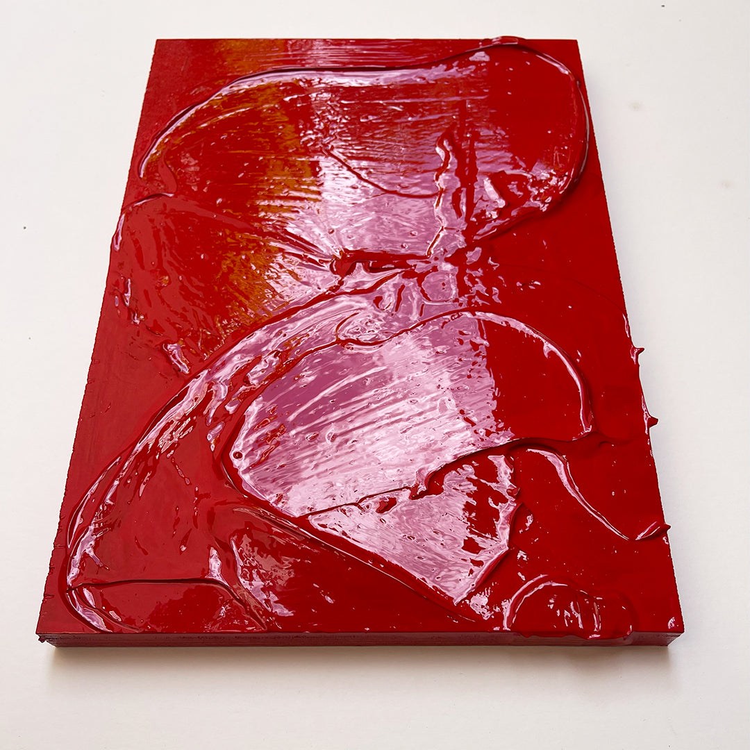 Red Impasto 2 - Original painting by Tory Burke