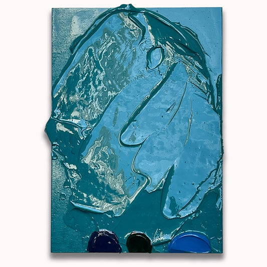 Green Dot Impasto - Original painting by Tory Burke