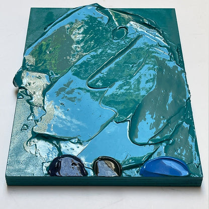 Green Dot Impasto - Original painting by Tory Burke