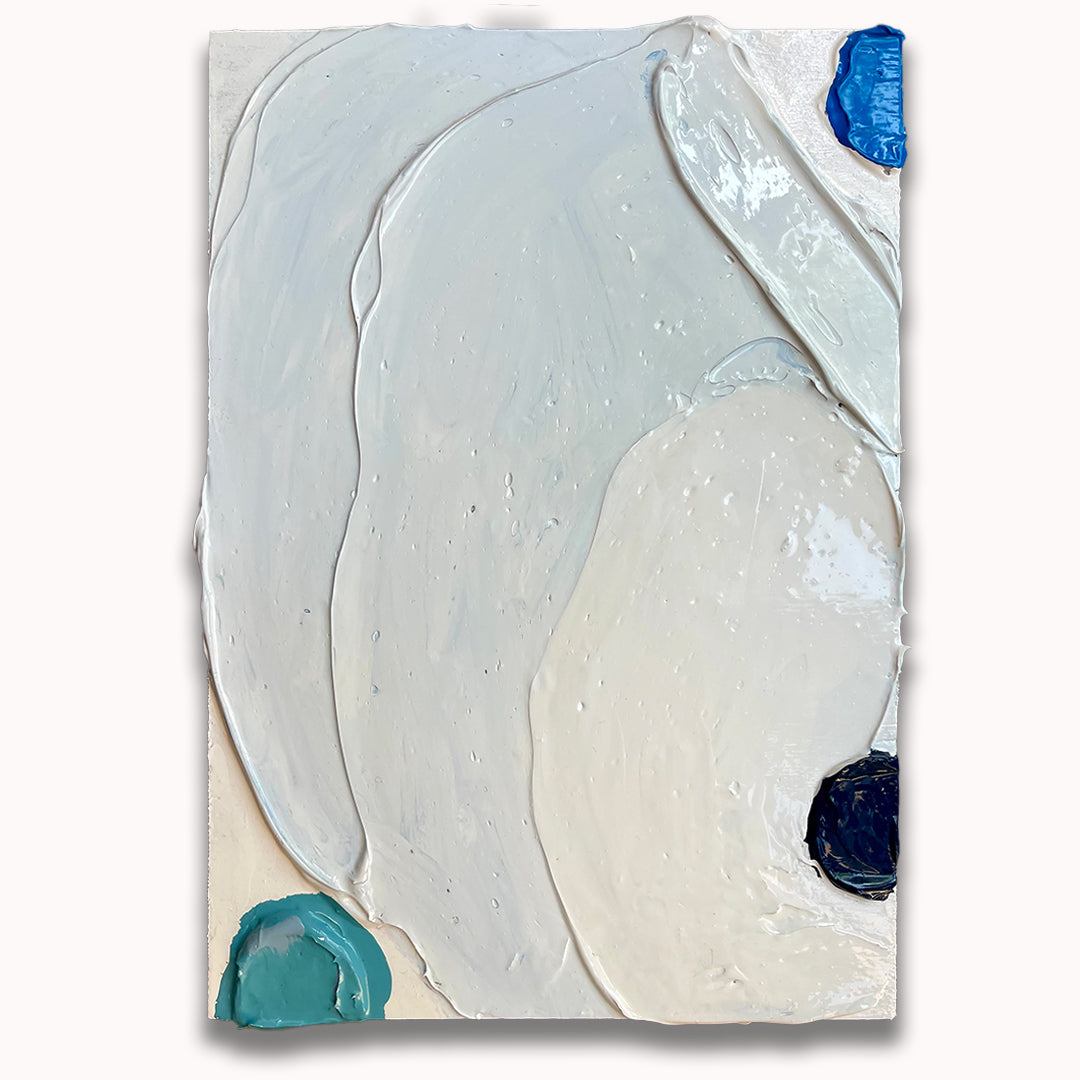 White Dot Impasto - Original painting by Tory Burke