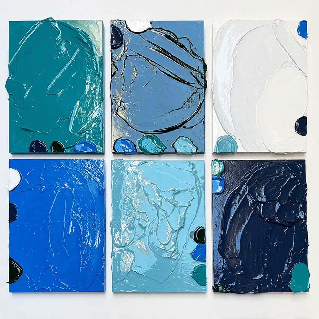 White Dot Impasto - Original painting by Tory Burke