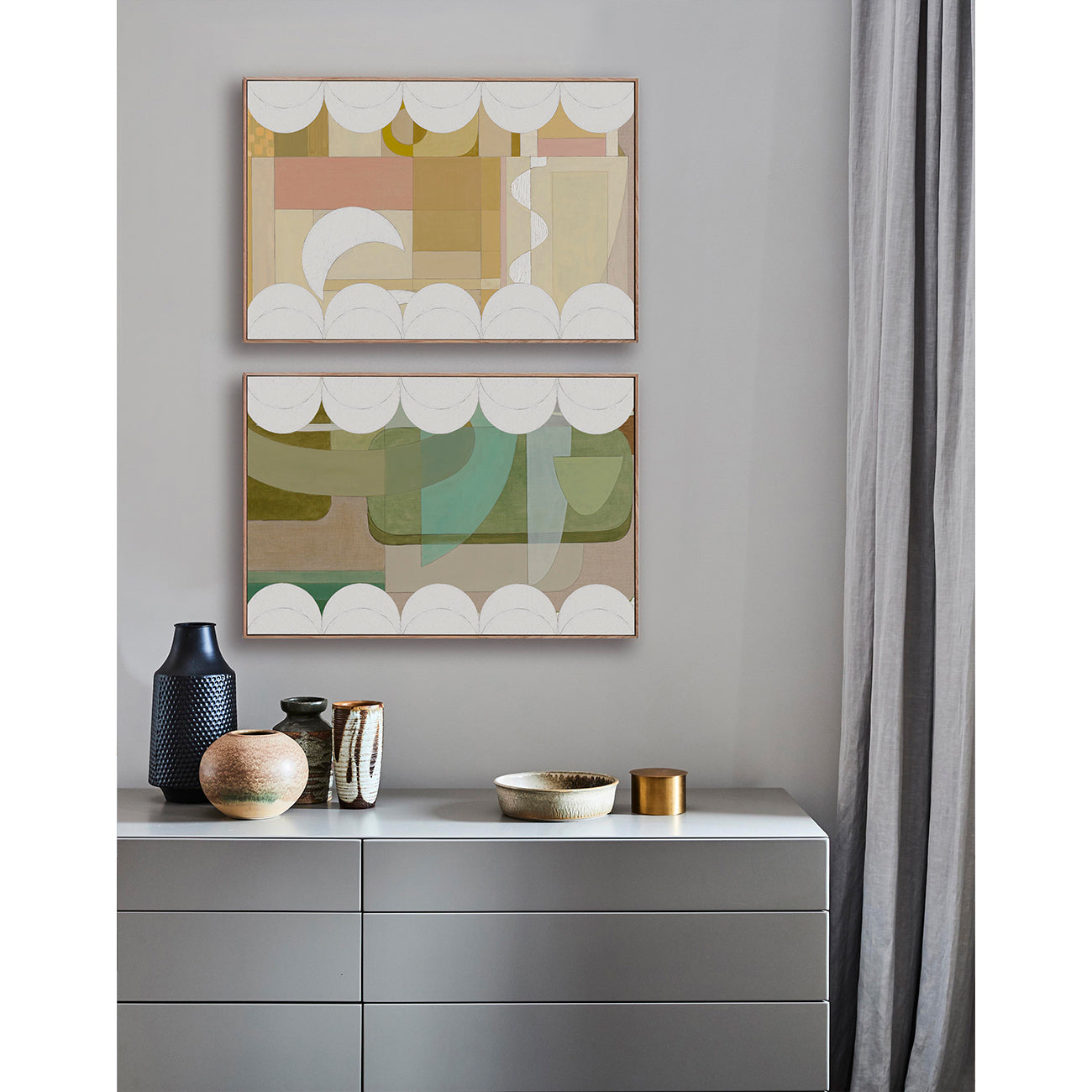 Green Scallop - Unframed Giclee print