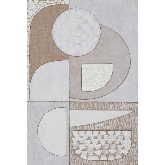 White textured abstract wall art with stucco finish