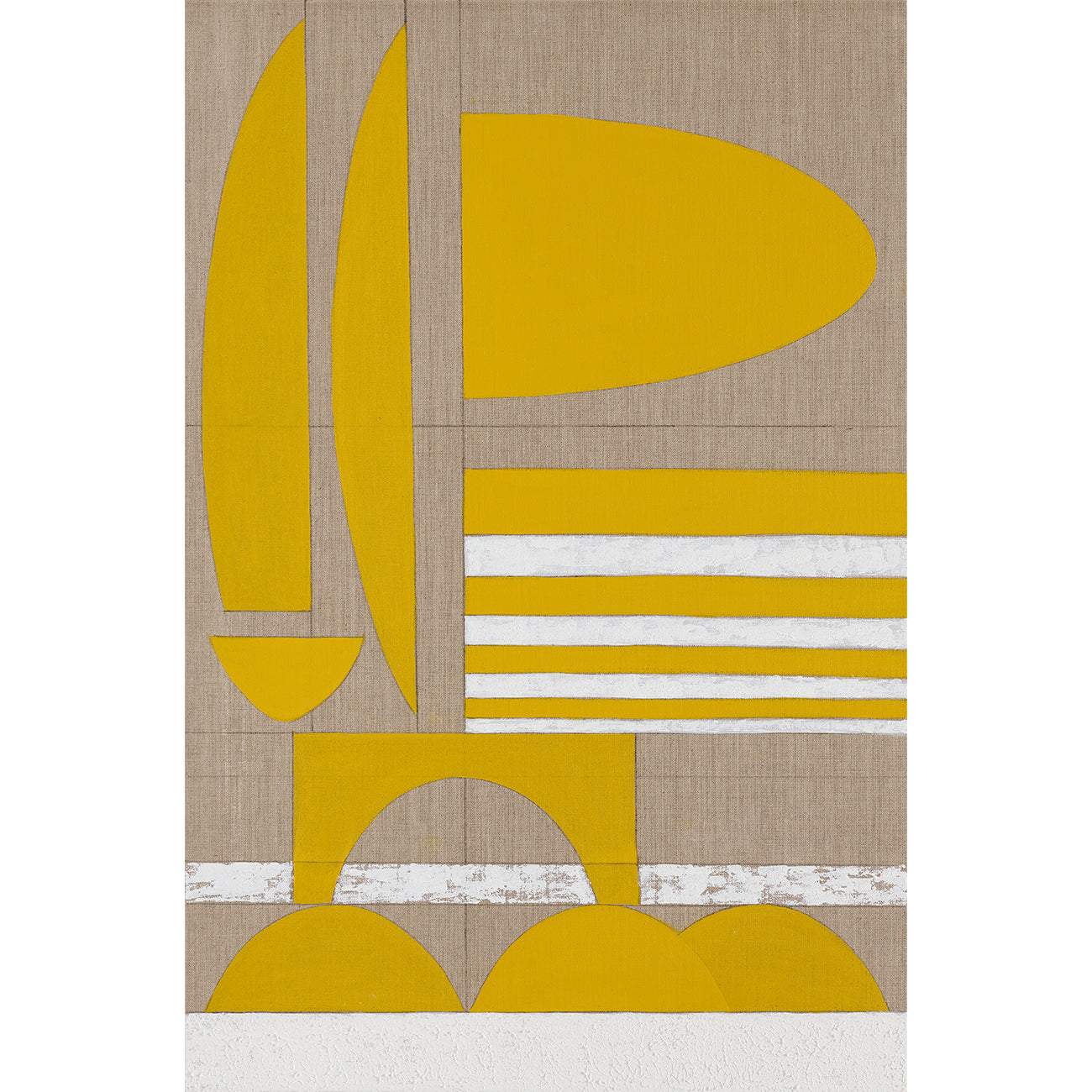 Yellow Stucco - Original oil painting by Tory Burke